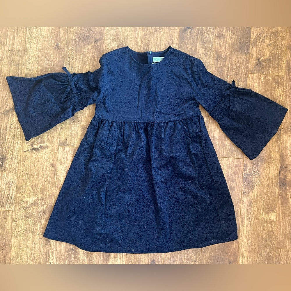 Holidays Fall Zara casual collection girls bell sleeves black dress size 10